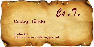 Csaby Tünde névjegykártya