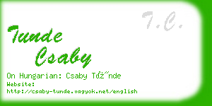 tunde csaby business card